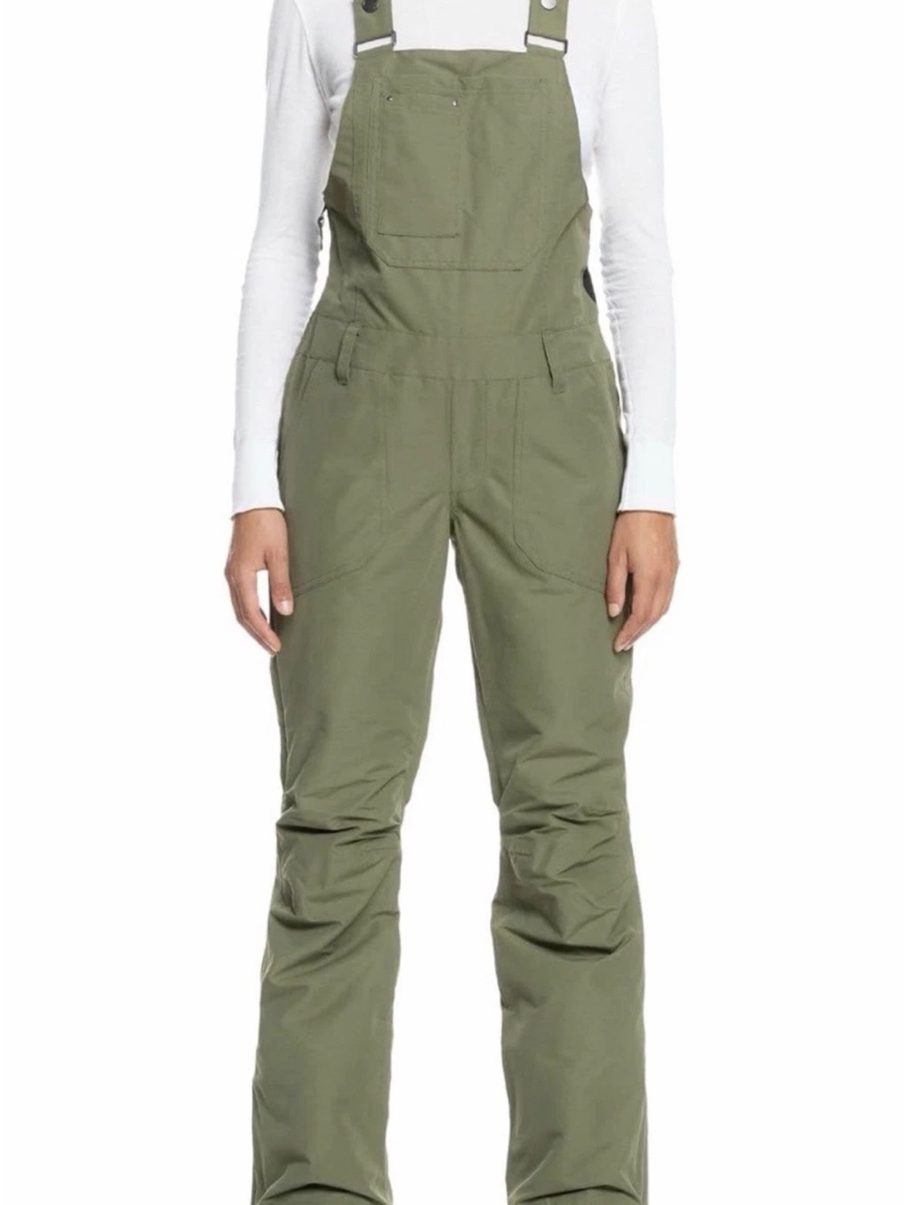Roxy Rideout Moss Green Women's Overalls Bib Pants